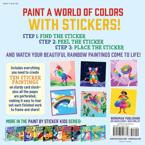 PAINT BY STICKER KIDS: RAINBOWS EVERYWHERE! - WORKMAN